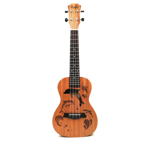 21/23 Inch Professional Sapele Dolphin Pattern Ukelele Guitar