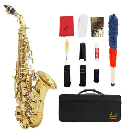 Golden Bb High Pitch Sax Tube Brass Saxophone with Case