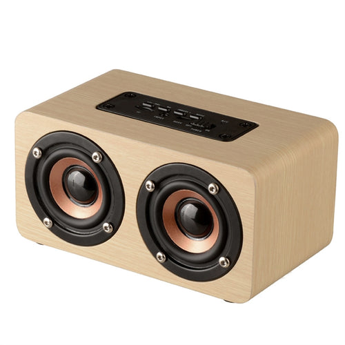 Retro W5  Wood Bluetooth Speaker HIFI Dual Loudspeakers