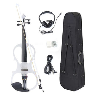 4/4 Electric Acoustic Violin Basswood Fiddle with Violin Case Cover