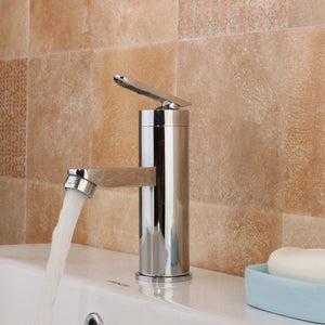 Bathroom Basin Faucet Cold Hot Water Mix Deck Mounted Faucets
