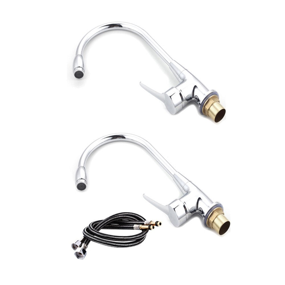 Chrome 360 Degree Swivel Alloy Cold Hot Basin Sink Tap Faucet
