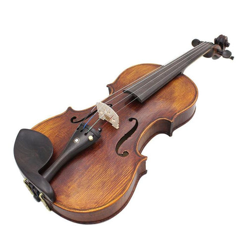 Solidwood Handmade Violin Antique Highgloss Acoustic Fiddle With Case