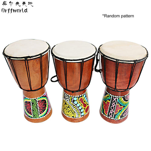 Djembe Drummer Percussion 6 inch Classic Painting Wooden African Style